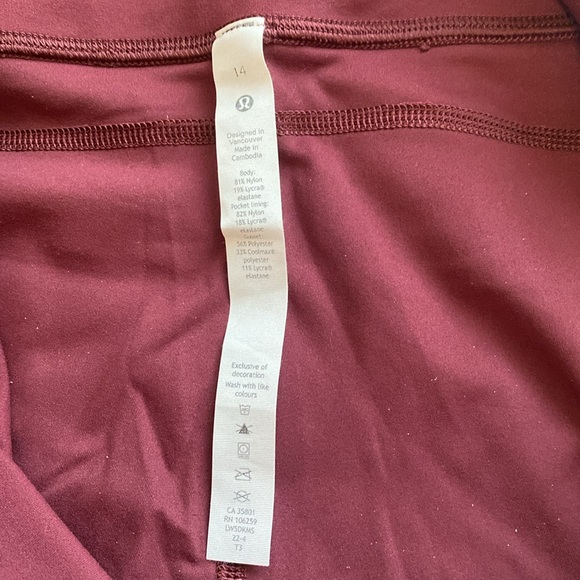 Lululemon Groove Super-High-Rise Flared Pant *Nulu In Red Merlot - Picture 2 of 3